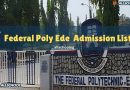 FEDPOLY EDE ANNOUNCES THE SALE OF 2025/2026 ADMISSION FORM